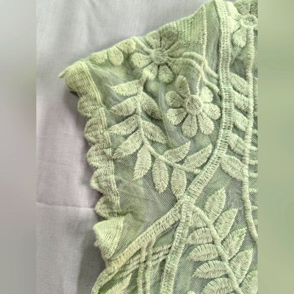 EXPRESS Teal Lace Top - Picture 2 of 9